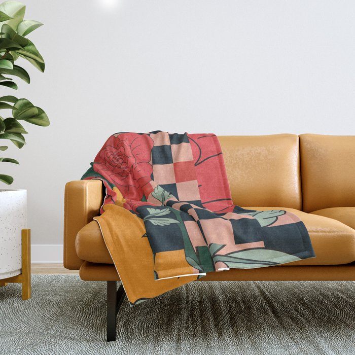 Red Roses Throw Blanket Gallery Image 1