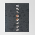 Phases of the Moon II Throw Blanket Gallery Image 2