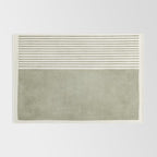 Green Lines Minimalist Modern Neutral Art Rug Gallery Image 2