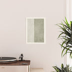 Green Lines Minimalist Modern Neutral Art Poster Gallery Image 2