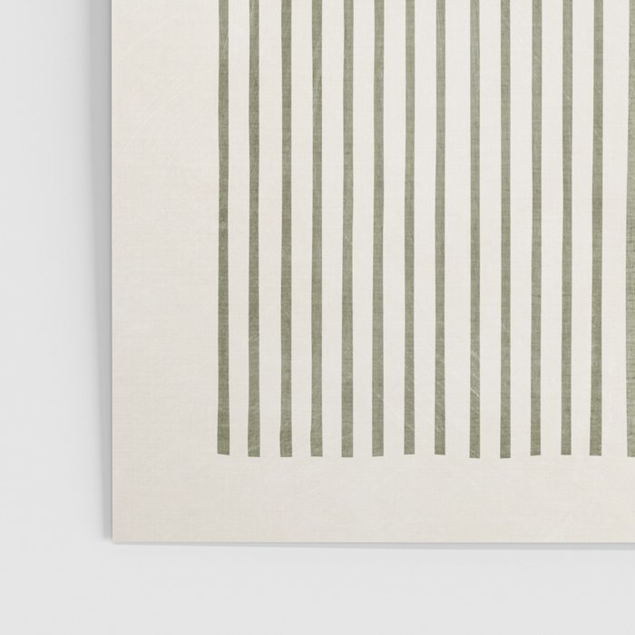 Green Lines Minimalist Modern Neutral Art Poster Gallery Image 3