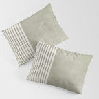 Green Lines Minimalist Modern Neutral Art Pillow Sham Gallery Image 3
