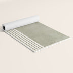 Green Lines Minimalist Modern Neutral Art Yoga Mat Gallery Image 2