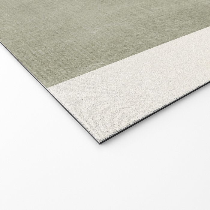 Green Lines Minimalist Modern Neutral Art Welcome Mat Gallery Image 2