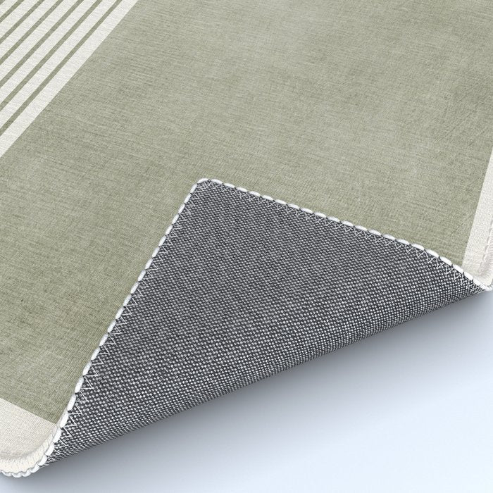 Green Lines Minimalist Modern Neutral Art Rug Gallery Image 4
