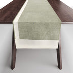 Green Lines Minimalist Modern Neutral Art Table Runner Gallery Image 1