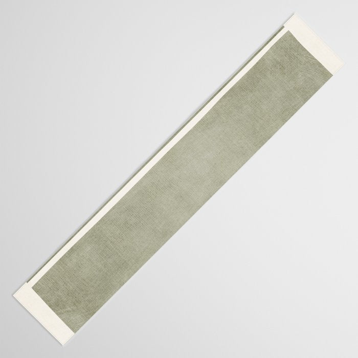 Green Lines Minimalist Modern Neutral Art Table Runner Gallery Image 3