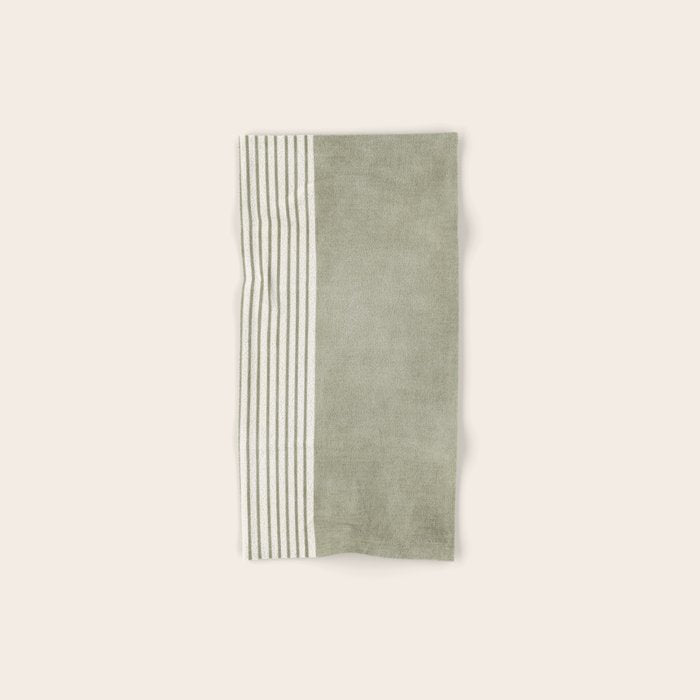 Green Lines Minimalist Modern Neutral Art Bath Towel Gallery Image 1