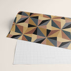 Kaleidoscope Tile Pattern I Bold Neutral Earthy Wrapping Paper Gallery Image 2