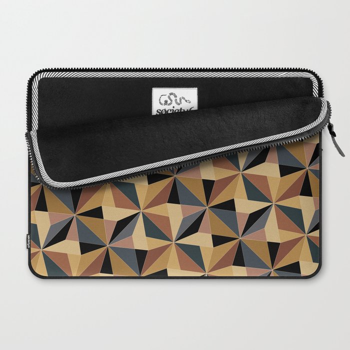 Kaleidoscope Tile Pattern I Bold Neutral Earthy Laptop Sleeve Gallery Image 2