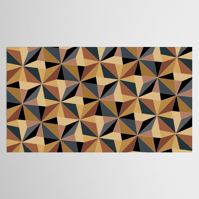 Kaleidoscope Tile Pattern I Bold Neutral Earthy Tablecloth Gallery Image 2