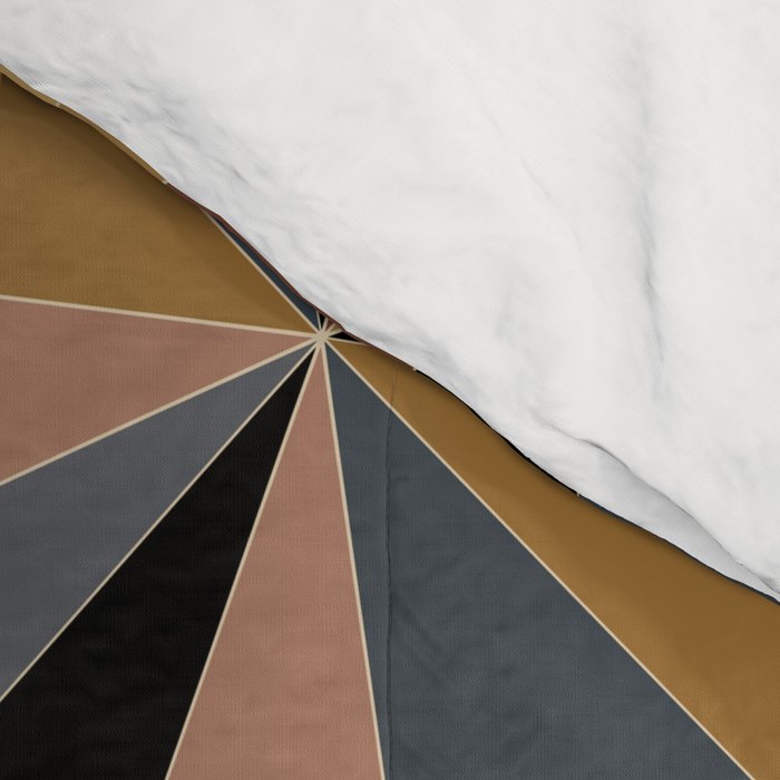 Kaleidoscope Tile Pattern I Bold Neutral Earthy Comforter Gallery Image 4
