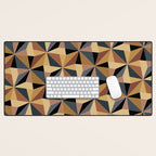 Kaleidoscope Tile Pattern I Bold Neutral Earthy Desk Mat Gallery Image 1