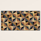 Kaleidoscope Tile Pattern I Bold Neutral Earthy Desk Mat Gallery Image 3