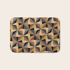 Kaleidoscope Tile Pattern I Bold Neutral Earthy Bath Mat Gallery Image 1