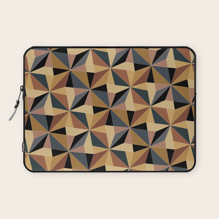 Kaleidoscope Tile Pattern I Bold Neutral Earthy Laptop Sleeve Gallery Image 1