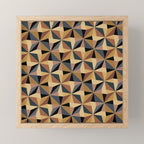Kaleidoscope Tile Pattern I Bold Neutral Earthy Mini Art Print Gallery Image 1