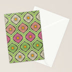 Groovy 70s Retro Mod Daisy Flowers Stationery Card Gallery Image 2