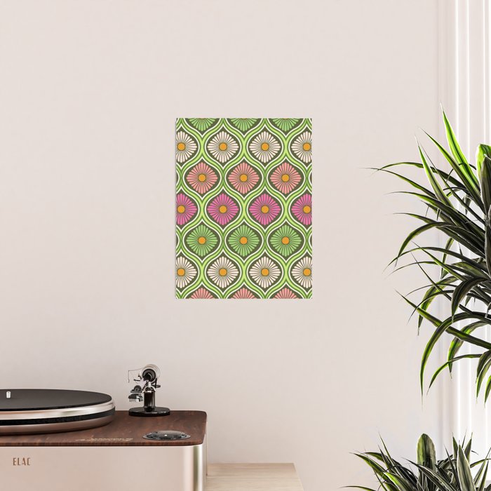 Groovy 70s Retro Mod Daisy Flowers Poster Gallery Image 2