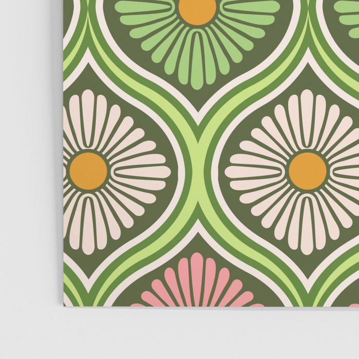 Groovy 70s Retro Mod Daisy Flowers Poster Gallery Image 3
