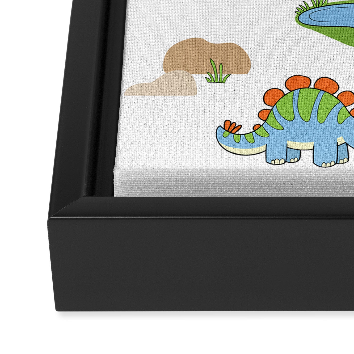 Dinosaur Framed Canvas Print Gallery Image 3