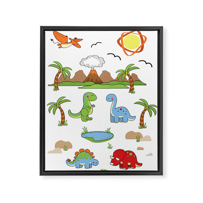 Dinosaur Framed Canvas Print Gallery Image 1