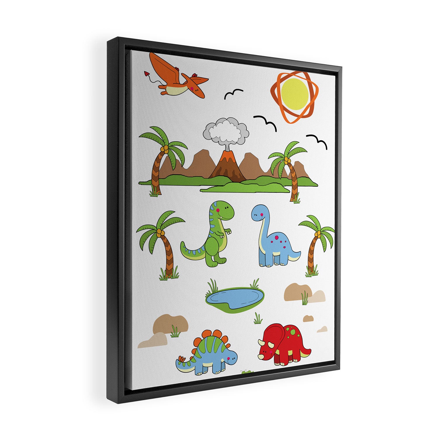 Dinosaur Framed Canvas Print Gallery Image 2