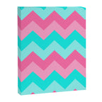 Hot Pink Turquoise Aqua Blue Chevron Zigzag Pattern Print Canvas Print Gallery Image 8
