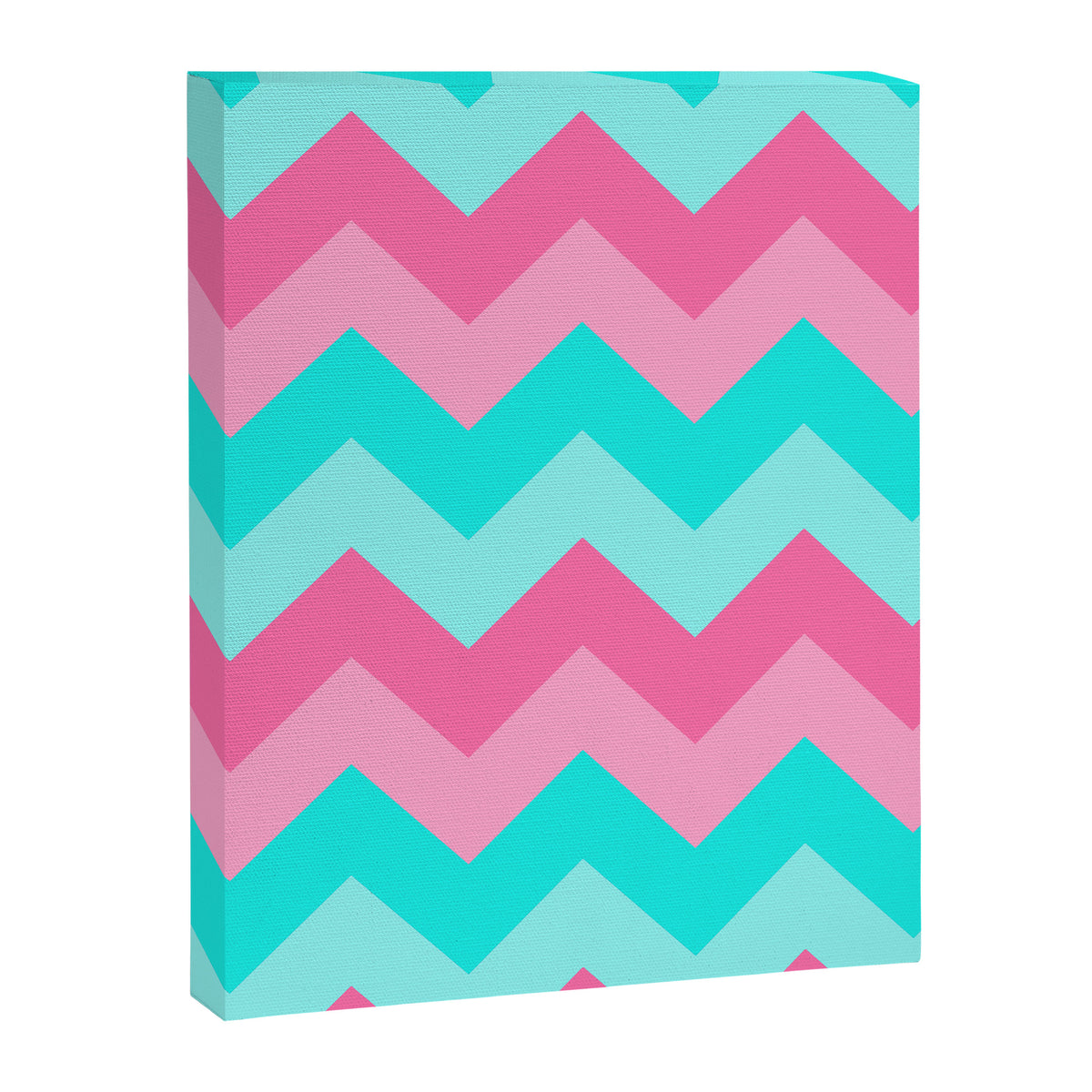 Hot Pink Turquoise Aqua Blue Chevron Zigzag Pattern Print Canvas Print Gallery Image 8