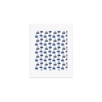Nautical Sailboat Navy Blue Gray  Art Print Gallery Image 1