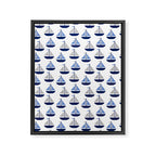 Nautical Sailboat Navy Blue Gray  Framed Canvas Print Gallery Image 8