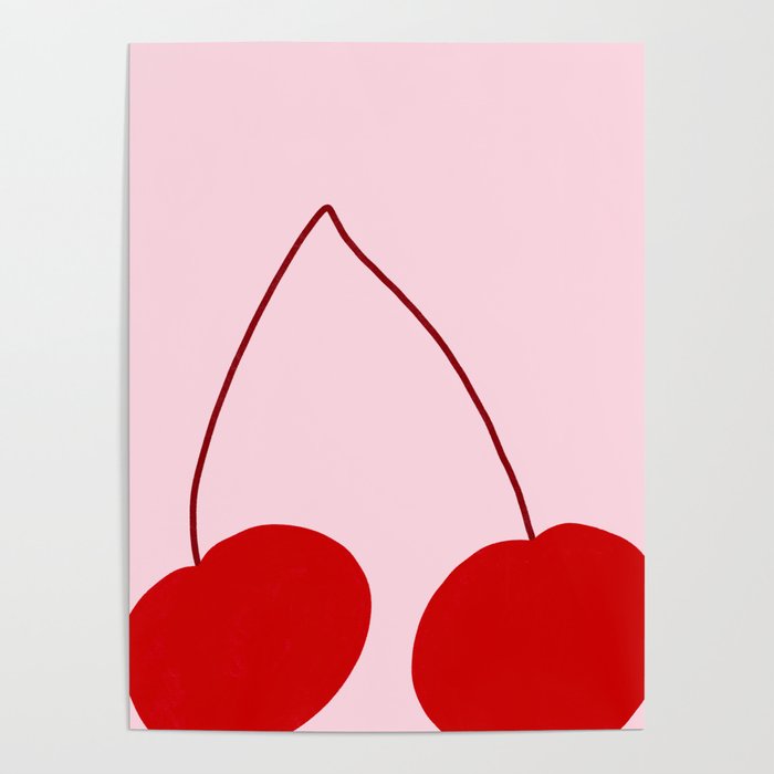 Red Cherries Poster
