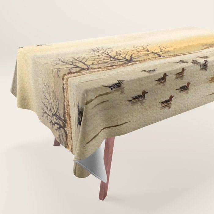 Hunting Pintail Ducks Tablecloth Gallery Image 1