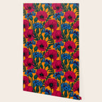 Red poppies and blue cornflowers Wallpaper Gallery Image 2