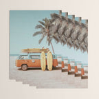Surf Van II - Vintage Coastal Adventure Print Wrapping Paper Gallery Image 3