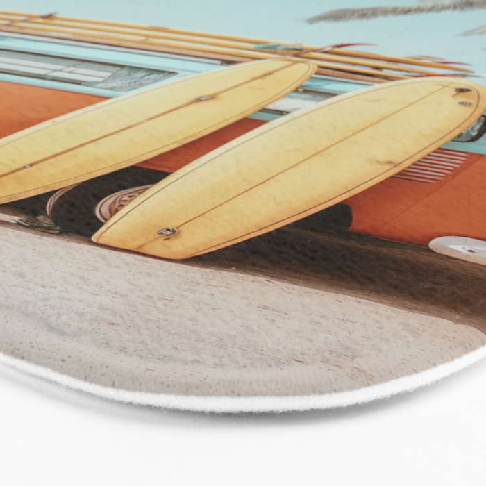 Surf Van II - Vintage Coastal Adventure Print Bath Mat Gallery Image 3
