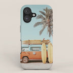 Surf Van II - Vintage Coastal Adventure Print iPhone Case Gallery Image 1