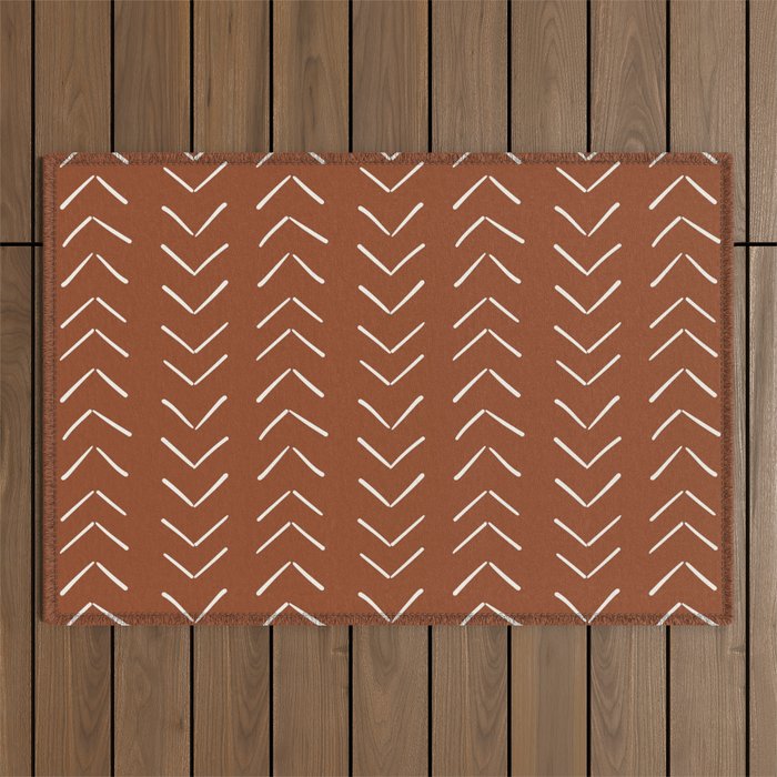 Boho Big Arrows in Rust Outdoor Rug Gallery Image 1
