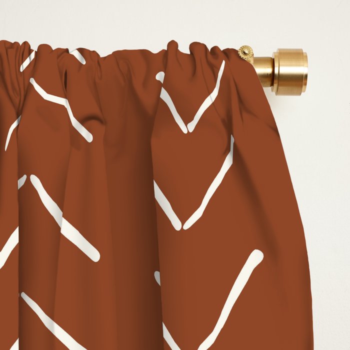 Boho Big Arrows in Rust Window Curtain Gallery Image 2