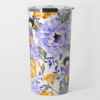 Colorful birds in garden flowers YL Travel Mug Gallery Image 1