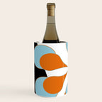 Mid-Century Modern Art 1.4 Aqua Orange Flower Wine Chiller Gallery Image 2