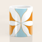 Mid-Century Modern Art 1.4 Aqua Orange Flower Coffee Mug Gallery Image 4