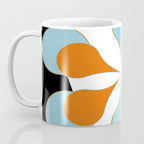 Mid-Century Modern Art 1.4 Aqua Orange Flower Coffee Mug Gallery Image 3