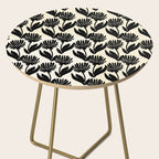 Black Botanical Floral Silhouette  Side Table Gallery Image 2