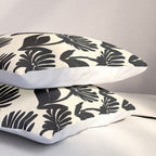 Black Botanical Floral Silhouette  Pillow Sham Gallery Image 3
