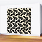 Black Botanical Floral Silhouette  Wall Mural Gallery Image 2