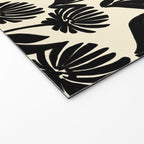Black Botanical Floral Silhouette  Welcome Mat Gallery Image 2