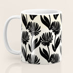 Black Botanical Floral Silhouette  Coffee Mug Gallery Image 3