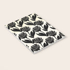 Black Botanical Floral Silhouette  Notebook Gallery Image 3