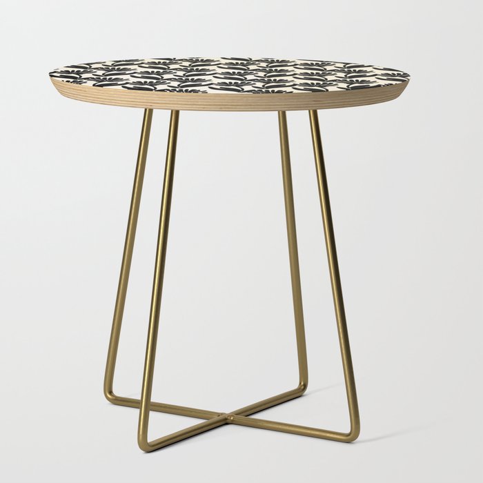Black Botanical Floral Silhouette  Side Table Gallery Image 1